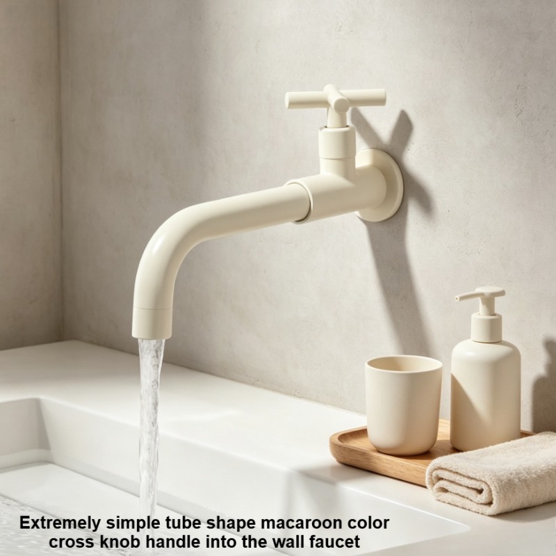 Home Bar Sink - アンティークゴールドとブラックの拡張型シングル冷水モッププールバスルームシンク蛇口防滴トイレ壁洗面台蛇口