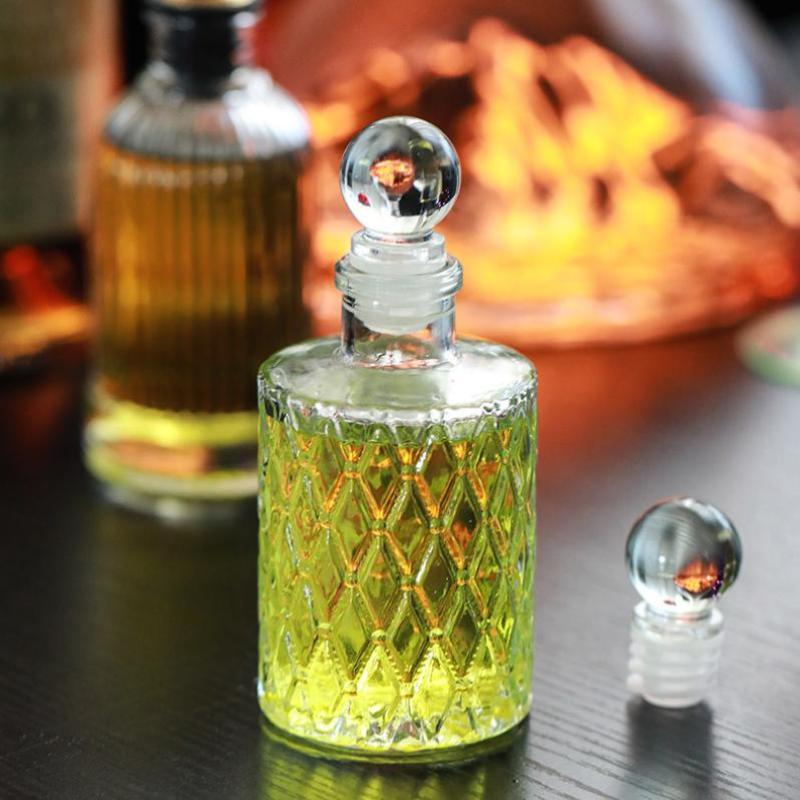 Bitters Bottle Set - ヴィンテージガラスビターズボトル ガラスキャップ付き バーテンダー用多目的バイアル カクテルキッチン調味料保管用