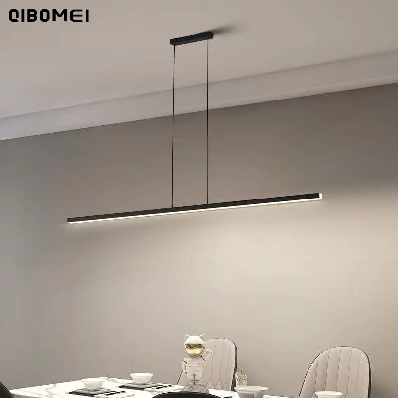 Home Bar Word - シンプルな一言レストラン Led ペンダントライトモダンなロングダイニングテーブルバーアイランドシャンデリア家のインテリアの装飾照明ランプ