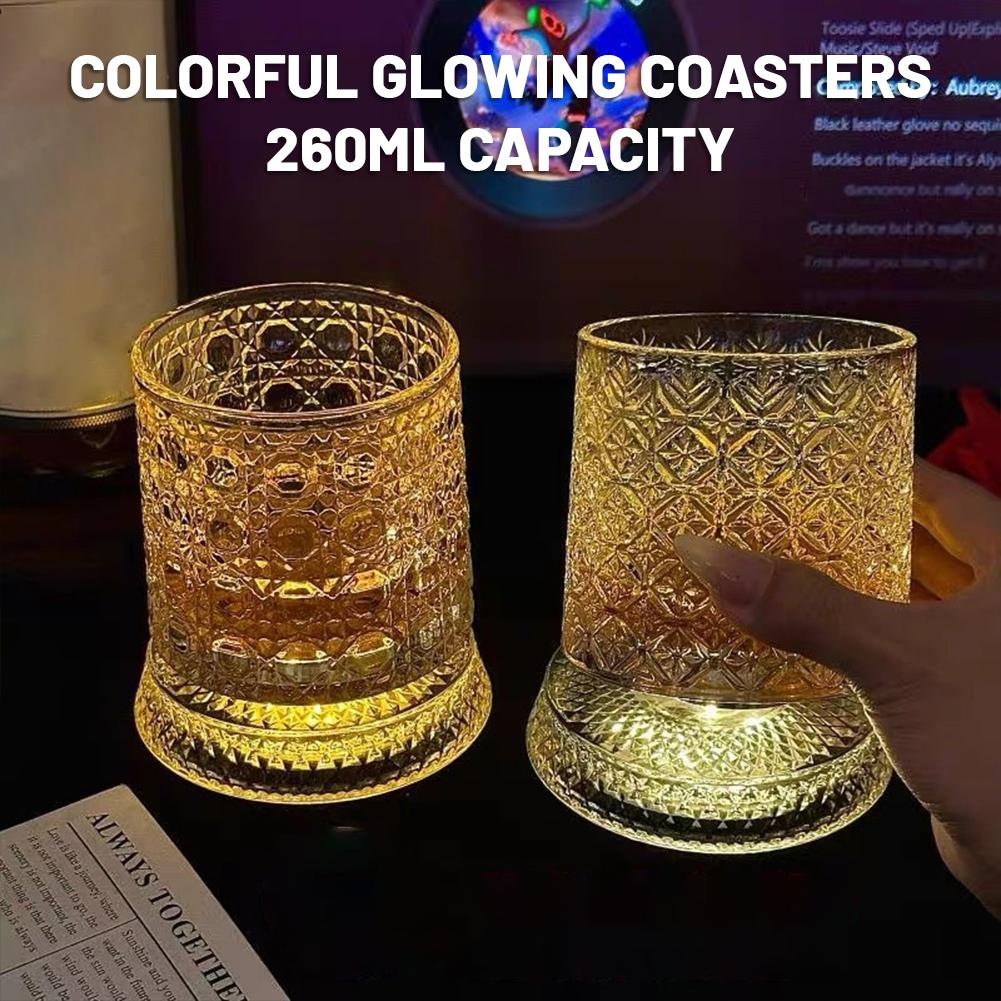 ウイスキーグラス回転式ウイスキーグラス、ガラスベース付き36 - Highball Glass Set のレビューと価格