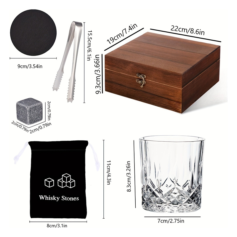 ウイスキーストーンギフトセット、再利用可能なウイスキーストー - Highball Glass Set のレビューと価格