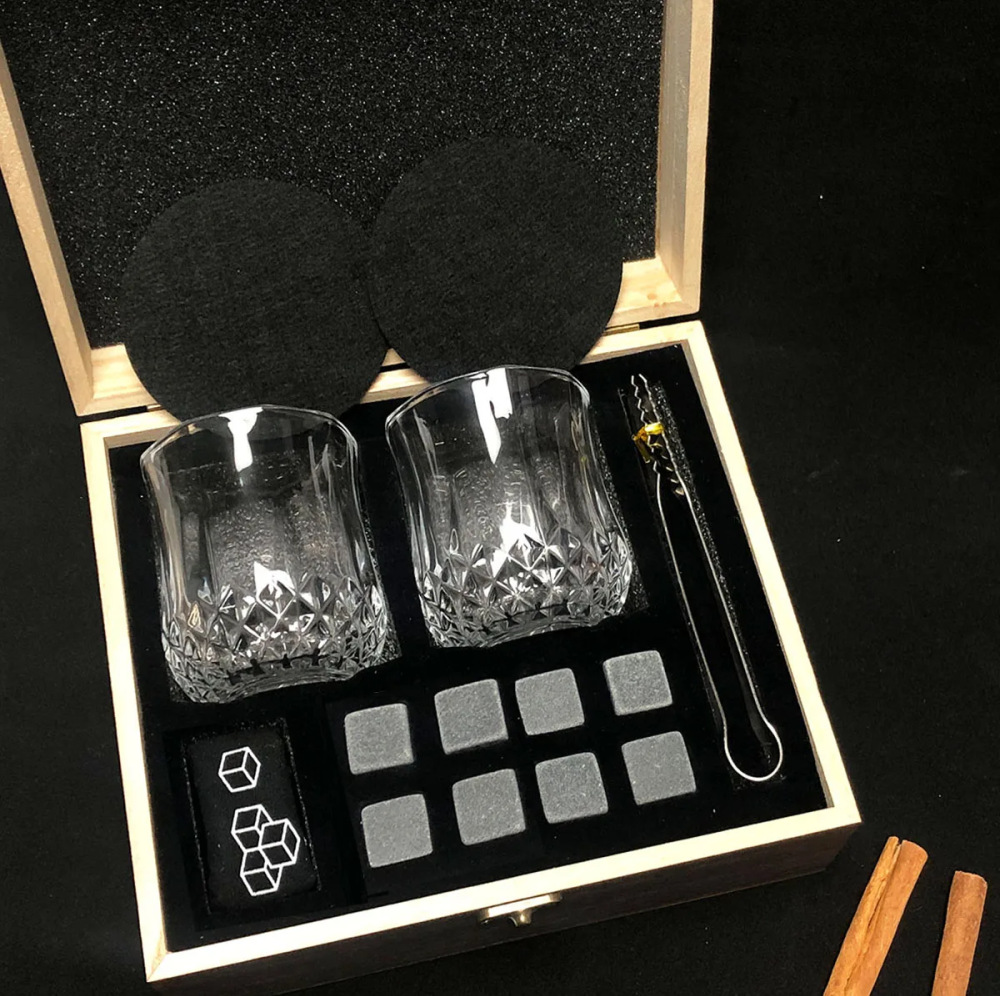 ウイスキーストーンギフトセット、再利用可能なウイスキーストー - Highball Glass Set のレビューと価格