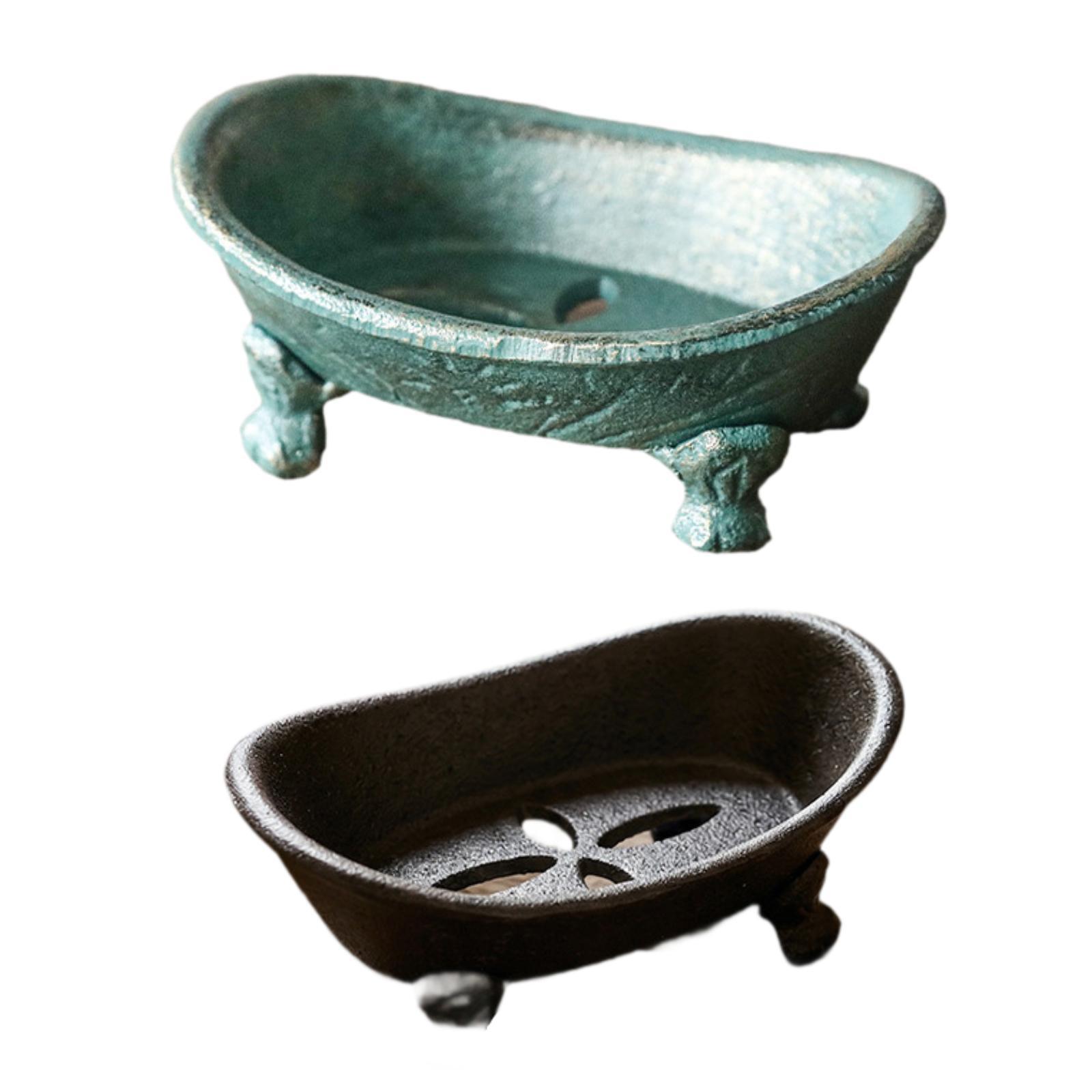 鋳鉄製ソープディッシュホルダー、頑丈な素朴な手作りソープトレ - Home Bar Sink のレビューと価格