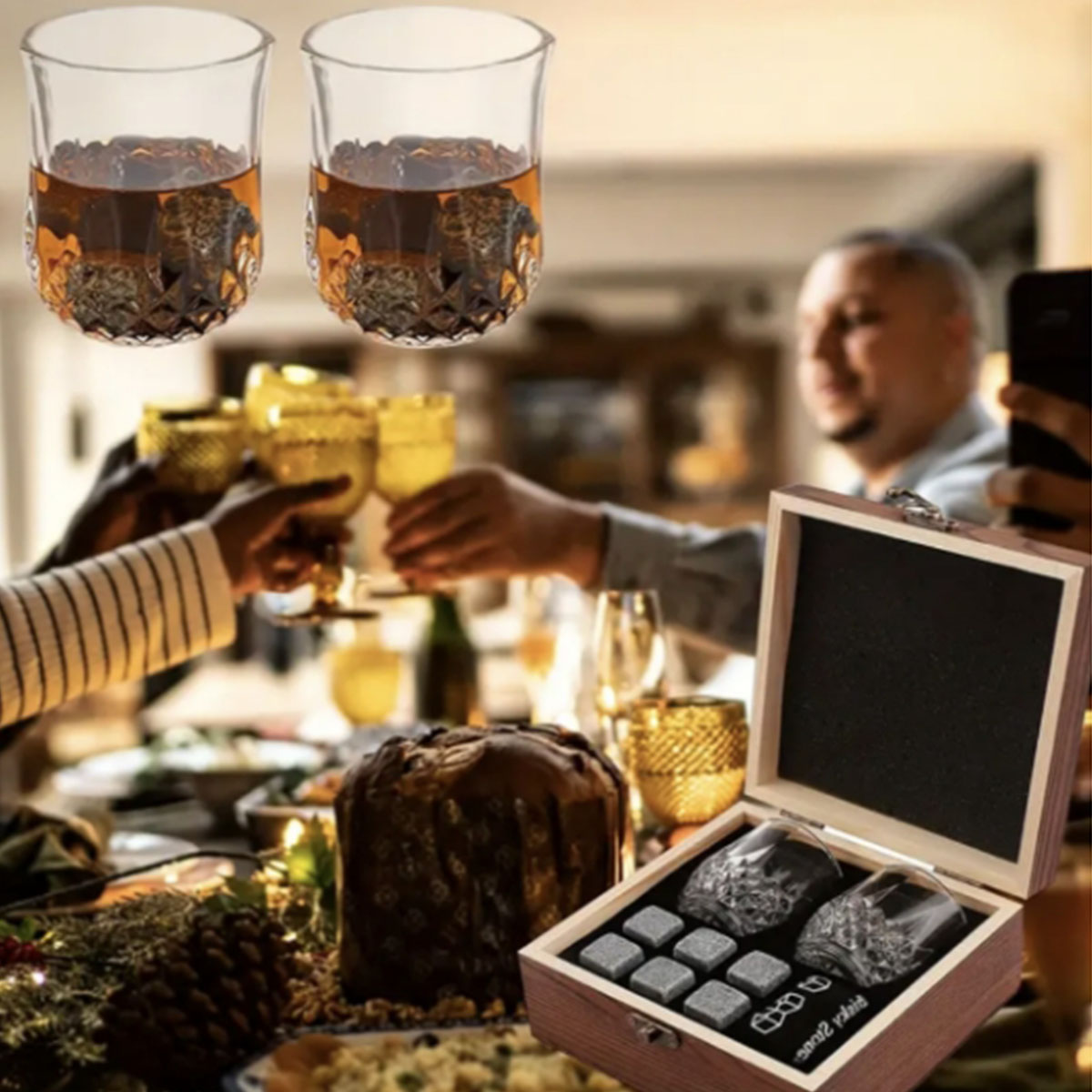 クリスマス バレンタイン ギフト ウイスキー ストーン グラ - Highball Glass Set のレビューと価格