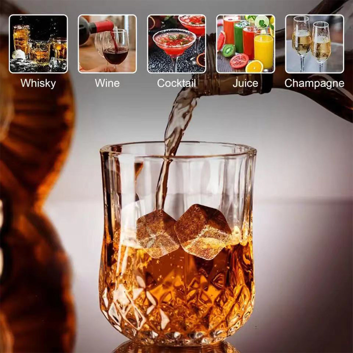 クリスマス バレンタイン ギフト ウイスキー ストーン グラ - Highball Glass Set のレビューと価格