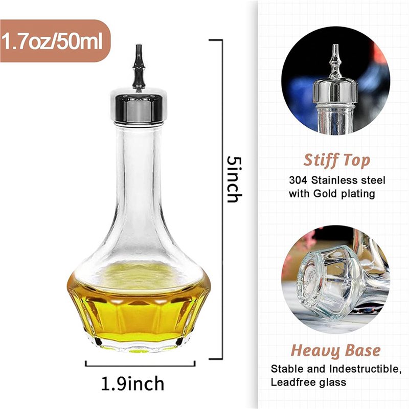 ビターズボトル9本セット（1.7オンス/50ml）。プロ仕様 - Bitters Bottle Set のレビューと価格